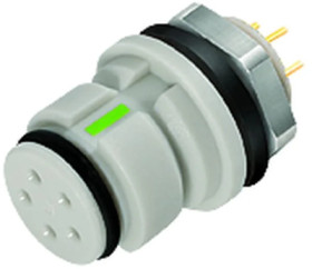 Panel socket, 4 pole, THT, snap lock, straight, 99 9212 490 04