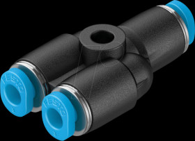 153370 Connector, Y-shaped, 3 x diameter 3 mm