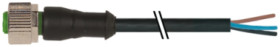 Konektor M12 żeński prosty z wolnym końcem przewodów 5m 7000-12181-6130500