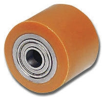 Kółko do wózka, Lite, Poliuretan, Pomarańczowy, obc.: 750kg, śred.: 85mm, szer.: 75mm