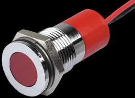 Q14F3CXXR12E Indicator LED, 12 V DC, 14 mm, wired, red/BrC