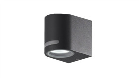 Oprawa Elewacyjna Wally-1-O-B-G Glass 1Xgu10 Ip44 Czarna