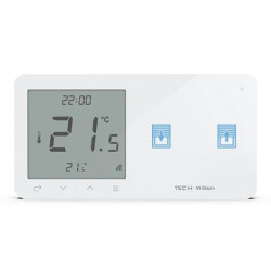 SINUM WZR-02m P Regulator pokojowy + włącznik rolet prawy kolor biały