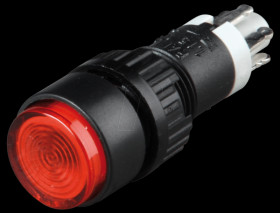 1.15.106.021/1307 Button, 24 V, 0.5 A, 1 NC/1 NO, Ø 9.1 mm, bulb, red