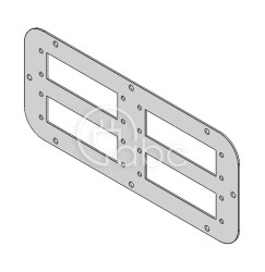 Płyta kołnierzowa FP-AX/AE 339|149-4, z 4 otworami 36x112 mm poziomo, 43846