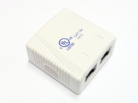 Gniazdo abonenckie 2 x RJ45 UTP-5e Talvico