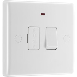 BG 853 White Nexus Moulded Switched 13A Fused Connection Unit - Indicator &amp; Flex