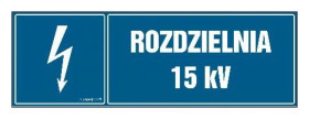 ZNAK - HH041 Rozdzielnica 15 kV 20 x 6,7 cm FN - Folia samoprzylepna