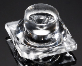 Soczewka LED 9.9 x 9.9 x 5.7mm, kąt widzenia 165 → 173°, do użytku z Cree XB-D, Cree XP-E2, Cree XP-G, Cree