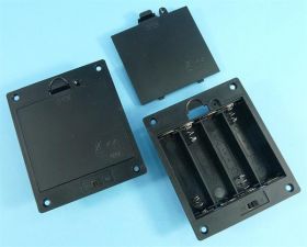 UCHWYT BATERII 4xAA (R-6)+WYŁ PROSTOKĄT.