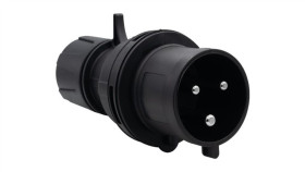 Wtyczka Przemysłowa-Przenośna 32A 3P 200V-250V /Fe/ Ip44 Czarna