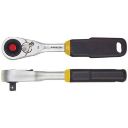 Proxxon 23160 Ratchet 1/4&quot; 72-Tooth Slim Head Chrome-Vanadium TPR Grip