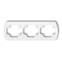 TREND Ramka pozioma potrójna biały RH-3