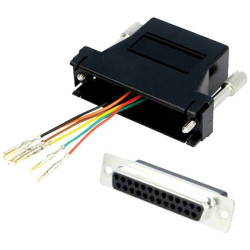 Encitech 2112-0105-13 D-Sub Adapter 25-pin Plug RJ45 Socket 1pc