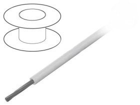3049-WH005 Przewód na rolce 30,5m linka Cu 26AWG PVC biały 300V