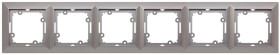 Premium Ramka sześciokrotna kolor srebrny Ra-6 Pr SR