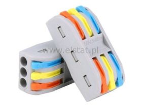 Kostka elektryczna; 3 x dwustronna; 3-piny