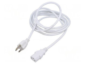 SN48-3/07/3WH Kabel: 3x0,75mm2, IEC C13 żeński,NEMA 5-15 (B) wtyk, 3m