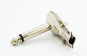 Wtyk JACK 6,3mm mono kątowy, obudowa metalowa niklowana JW640
