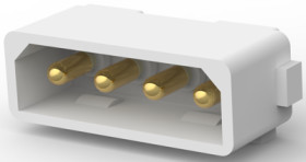 Pin header, 4 pole, pitch 5.08 mm, straight, natural, 1586515-2