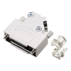 Encitech 6560-0706-12 D-Sub Housing 15-pin Solid Metal 45&#xB0; Silver