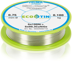 Solder, lead-free, Sn100Ni+, Ø 0.75 mm, 100 g, 5552940710
