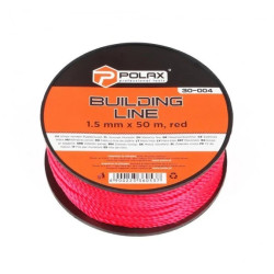 Sznur murarski Polax do prac budowlanych 1,5 mm x 50 m, czerwony (30-004)