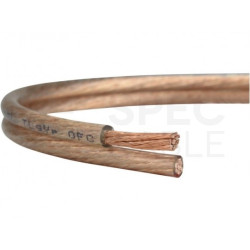 Kabel głośnikowy płaski TLgYp 2x1,5mm2 Cu OFC transparentny Technokabel