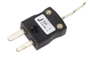 Termopara typ J do +350C 1m kabel 1m, Włókno szklane IEC