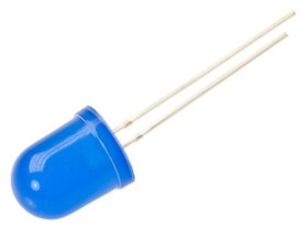 Dioda LED 10mm niebieska, matowa, 400mcd