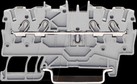 2000-1401 4-conductor feed-through terminal, up to 1 mm² grey