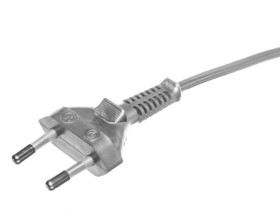 Przewód przyłączeniowy bez wyłącznika 300cm srebrny SP-300/2X0,75/-SRB YNS10000467