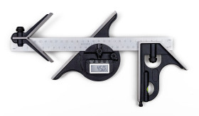 Zestaw kątowników, typ: Kątomierz nastawny kombinowany, dł.: 305mm, Stal nierdzewna