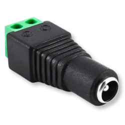 Gniazdo złącze DC 2.1x5.5 mm wtyk żeński śrubowy do taśm LED zasilanie CCTV