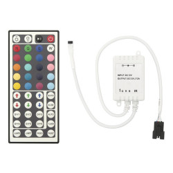 STEROWNIK DIOD TAŚM LED 44-KLAWISZE 3 KANAŁOWY RGB + PILOT IR
