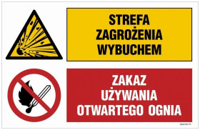 ZNAK - OI034 Nakaz stosowania sprzętu ochronnego, Przed wjazdem skontaktuj sie z biurem budowy 70 x 70 cm PN - Płyta 1mm