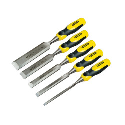 Stanley 2-16-885 DYNAGRIP&#x2122; Bevel Edge Chisel with Strike Cap Set, 5 Piece