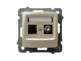 KARO Gniazdo komputerowo-antenowe ecru GPKA-S/K/m/42 OSPEL