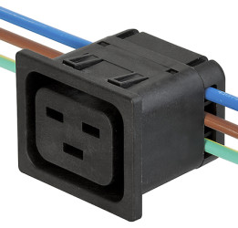 Złącze IEC IEC J, na Zatrzask Męski 16A Proste IDC, zatrzask Schurter