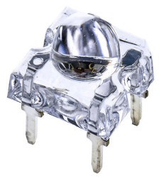 LED, THT, czerwona, 4-Pin, 2,4 V, 45 °, Bivar, Orca R