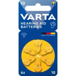 Zinc-air-button cell, PR70, 1.45 V, 24610, package with 6 pieces