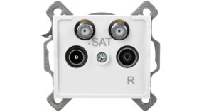 Logi Gniazdo Tv/2Xsat Końcowe Białe 021590002 25105