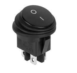 PRZEŁĄCZNIK OKRĄGŁY HERMETYCZNY CZARNY 230 MKO DWUTOROWY