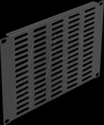 66842 Panel, 10", with ventilation slots horizontal, 4 U, black