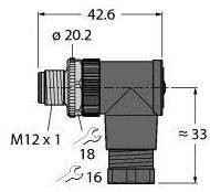 Turck 6936122 Złącze niekonfekcjonowane czujnika/aktuatora BS82121-0/PG9, 1 szt.
