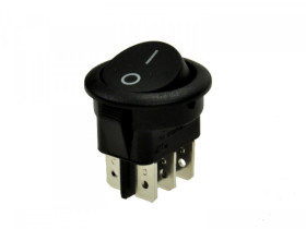 Przełącznik klawiszowy 2 pozycje 6 pin okrągły on-on 10A/220V on-on...