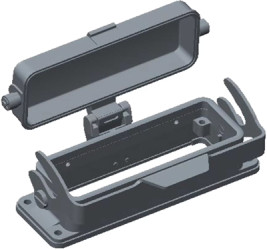 Housing, size HB24, die-cast aluminum, clip locking, IP65, T1510243100-000