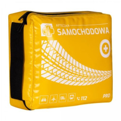 Apteczka pierwszej pomocy samochodowa bogato wyposażona wesja PRO żółta MEDAID