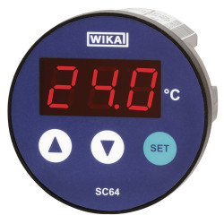Regulator temperatury PID panelowy WIKA Uz: 12 → 24 V AC, 16 → 36 V DC wyjście Przekaźnik wejście PT100,