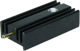 Extruded heatsink, (L x W x H) 25 x 12.6 x 6.5 mm, 36 K/W, black anodized, 10022751